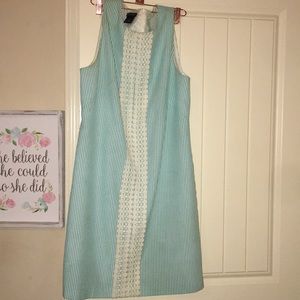 Sheath Dress, Blue and White ♡